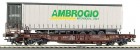 66711 Roco Flat car loaded with semi-trailer "AMBROGIO"